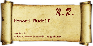 Monori Rudolf névjegykártya