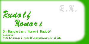 rudolf monori business card